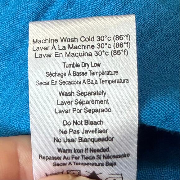 Sundry Women's Button Up Tunic Top Size 1/Small Blue Oversized Minimalist NWT - Picture 8 of 9